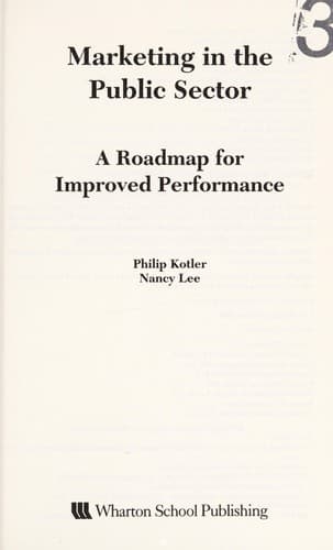 Cover of Marketing in the Public Sector by Philip Kotler