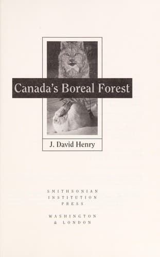 Cover of Canada's boreal forest by J. David Henry