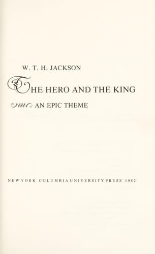 Cover of The Hero and the King by W. T. H. Jackson