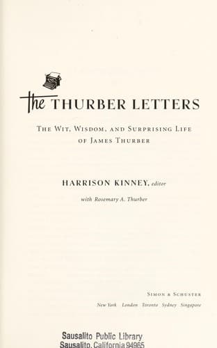 Cover of The Thurber letters by James Thurber