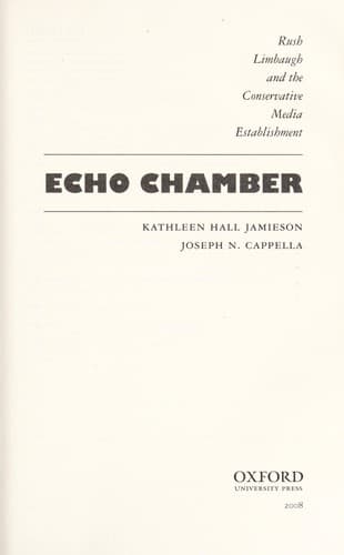 Cover of Echo chamber by Kathleen Hall Jamieson
