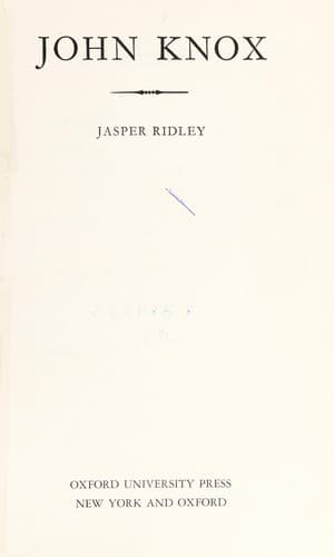 Cover of John Knox by Jasper Godwin Ridley