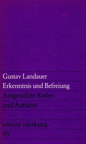 Cover of Erkenntnis und Befreiung by Gustav Landauer