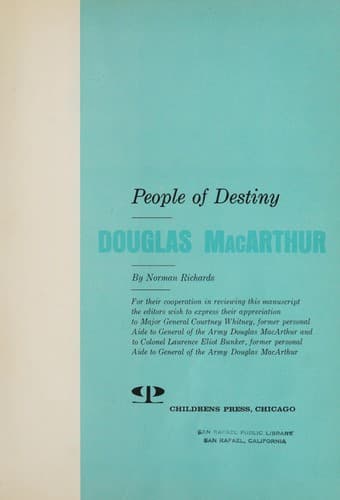 Cover of Douglas MacArthur by Norman Richards