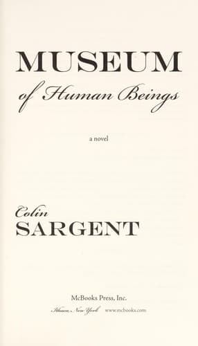 Cover of Museum of human beings by Colin Sargent