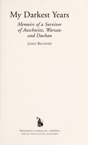Cover of My darkest years by James Bachner