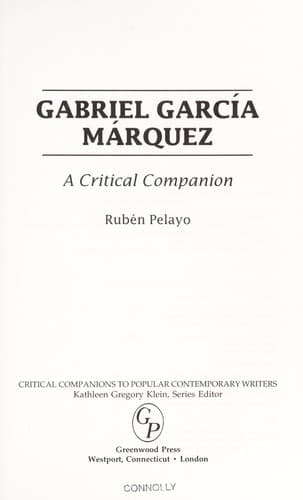 Cover of Gabriel García Márquez by Rubén Pelayo