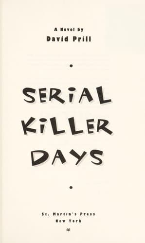 Cover of Serial killer days by David Prill