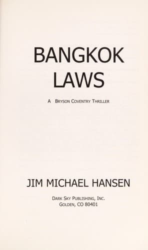 Cover of Bangkok laws by Jim Michael Hansen