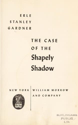 Cover of The case of the shapely shadow by Erle Stanley Gardner