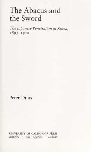 Cover of The abacus and the sword by Duus, Peter