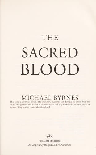 Cover of The sacred blood by Michael Byrnes