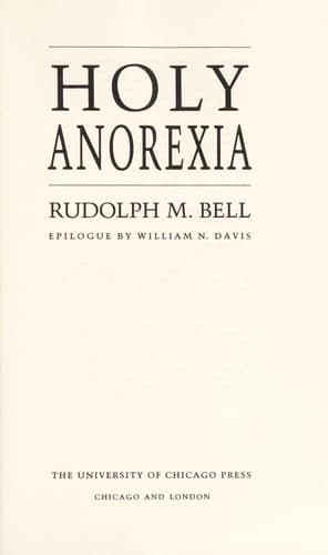 Cover of Holy anorexia by Rudolph M. Bell