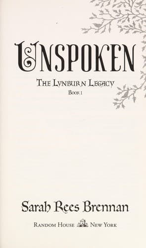 Cover of Unspoken by Sarah Rees Brennan