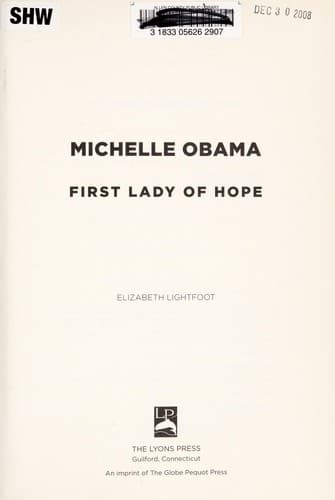 Cover of Michelle Obama by Elizabeth Lightfoot