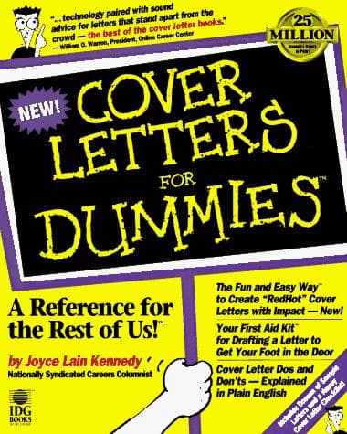 Cover of Cover letters for dummies by Joyce Lain Kennedy