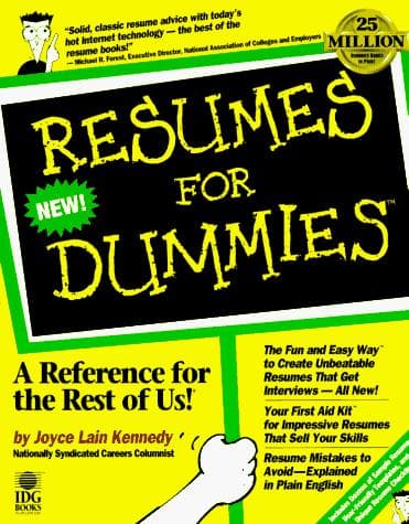 Cover of Resumes for dummies by Joyce Lain Kennedy