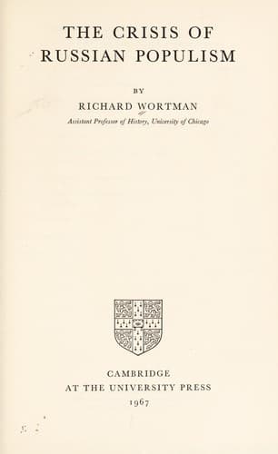 Cover of The crisis of Russian populism by Richard Wortman