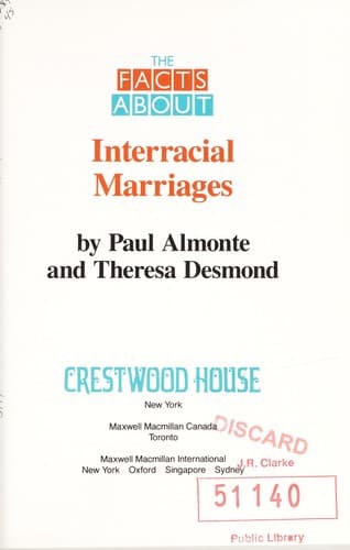 Cover of Interracial marriage by Paul Almonte