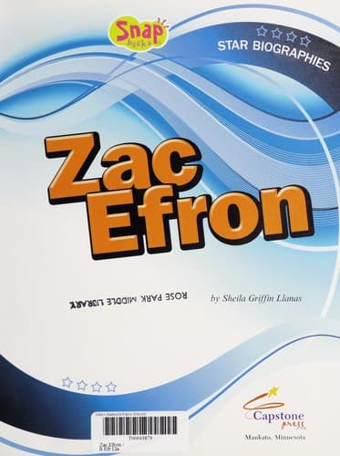 Cover of Zac Efron by Sheila Griffin Llanas