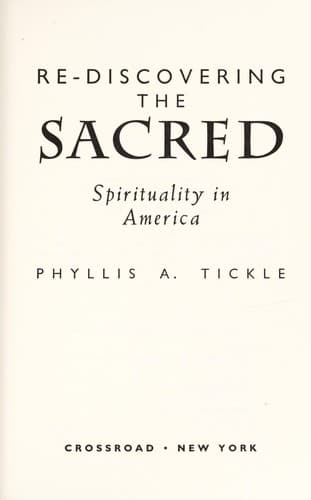 Cover of Rediscovering the Sacred by Phyllis Tickle