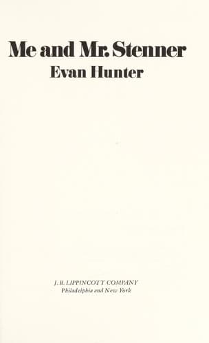 Cover of Me and Mr. Stenner by Evan Hunter