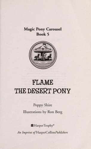 Cover of Flame the desert pony by Poppy Shire