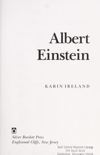 Cover of Albert Einstein by Karin Ireland