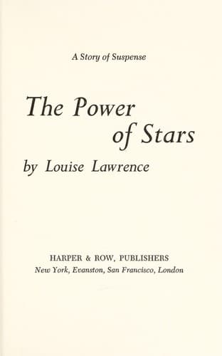 Cover of The power of stars by Louise Lawrence