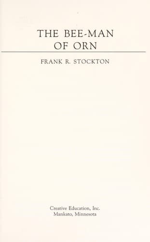 Cover of The bee-man of Orn by Frank R. Stockton