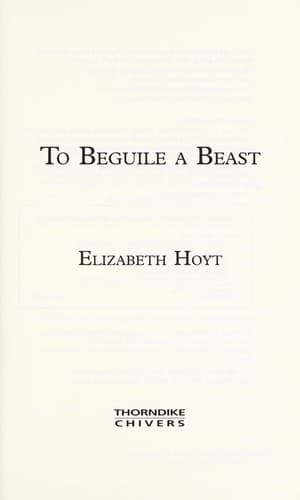 Cover of To Beguile A Beast by Elizabeth Hoyt