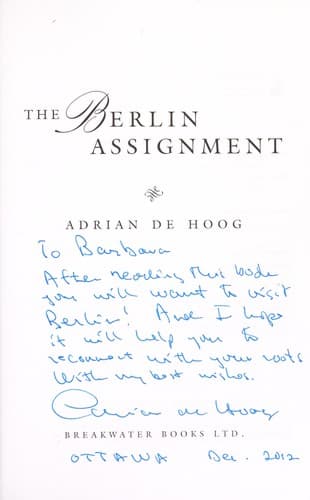 Cover of The Berlin assignment by Adrian de Hoog