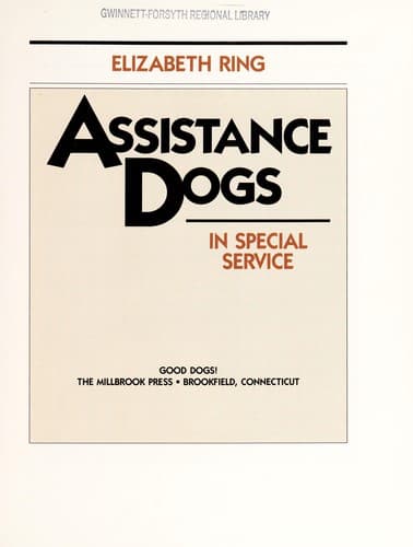 Cover of Assistance dogs by Elizabeth Ring