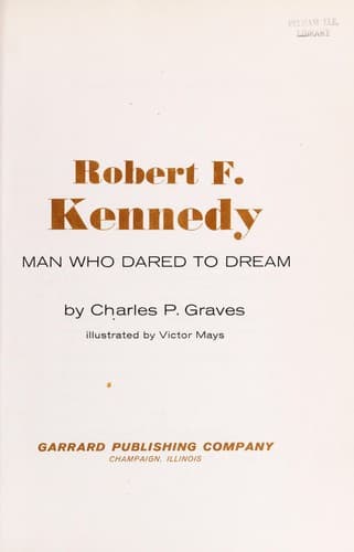 Cover of Robert F. Kennedy by Charles Parlin Graves