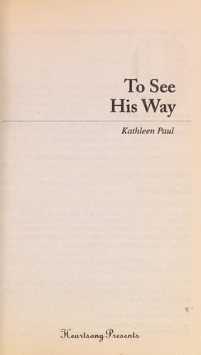 Cover of To see his way by Kathleen Paul