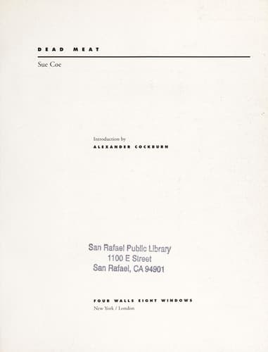 Cover of Dead meat by Sue Coe
