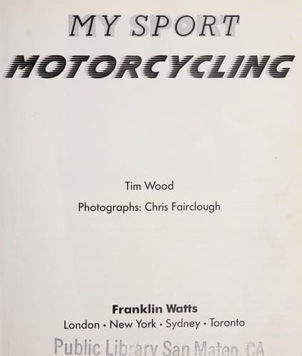 Cover of Motorcycling by Tim Wood