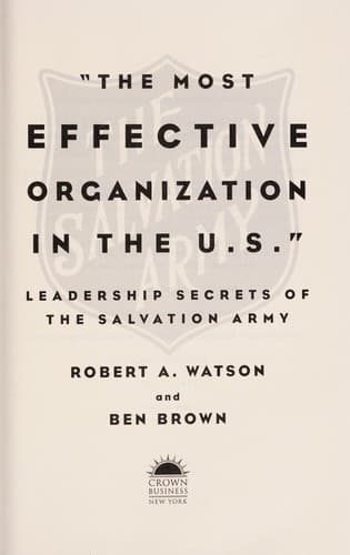 Cover of The most effective organization in the U.S by Robert A. Watson