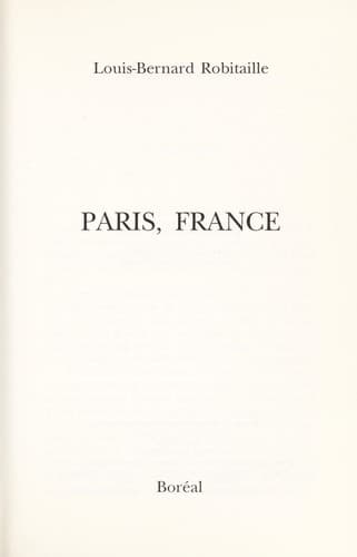Cover of Paris, France by Louis-Bernard Robitaille