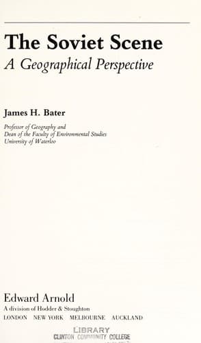 Cover of The Soviet scene by James H. Bater