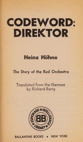Cover of Kennwort - Direktor by Heinz Höhne