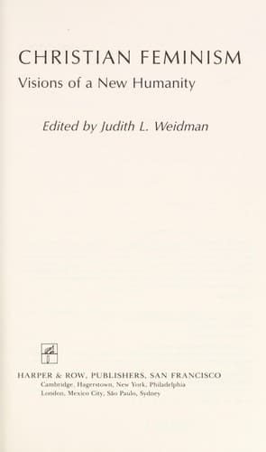 Cover of Christian Feminism by Judith L. Weidman