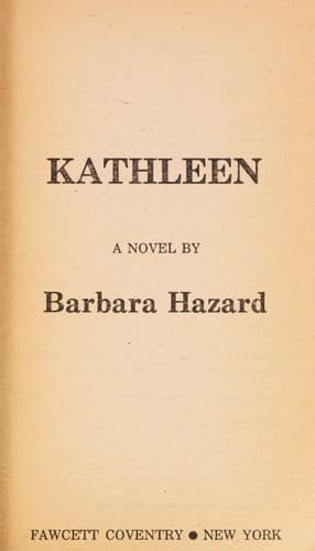Cover of Kathleen by Barbara Hazard