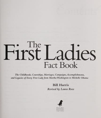 Cover of The first ladies fact book by Harris, Bill