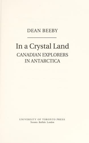 Cover of In a crystal land by Dean Beeby