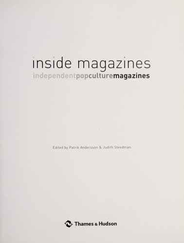 Cover of Inside magazines by Patrik Andersson