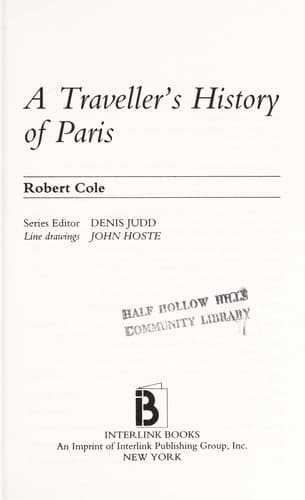 Cover of A traveller's history of Paris by Cole, Robert