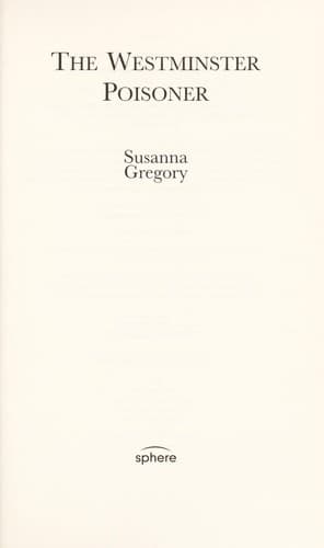 Cover of The Westminster poisoner by Susanna Gregory
