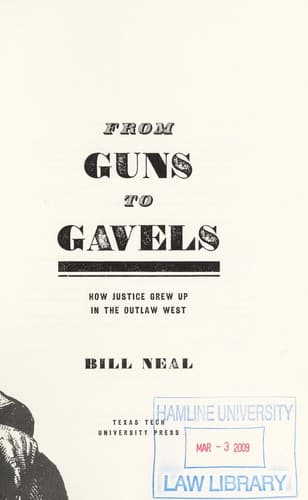 Cover of From guns to gavels by Bill Neal