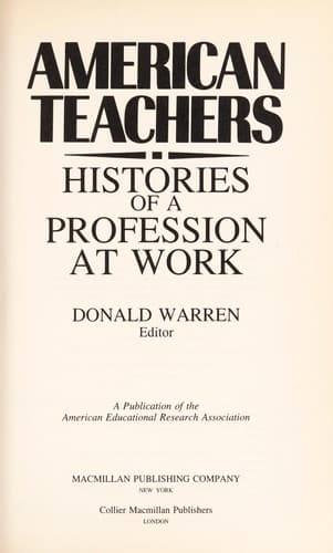 Cover of American Teachers by Donald Warren